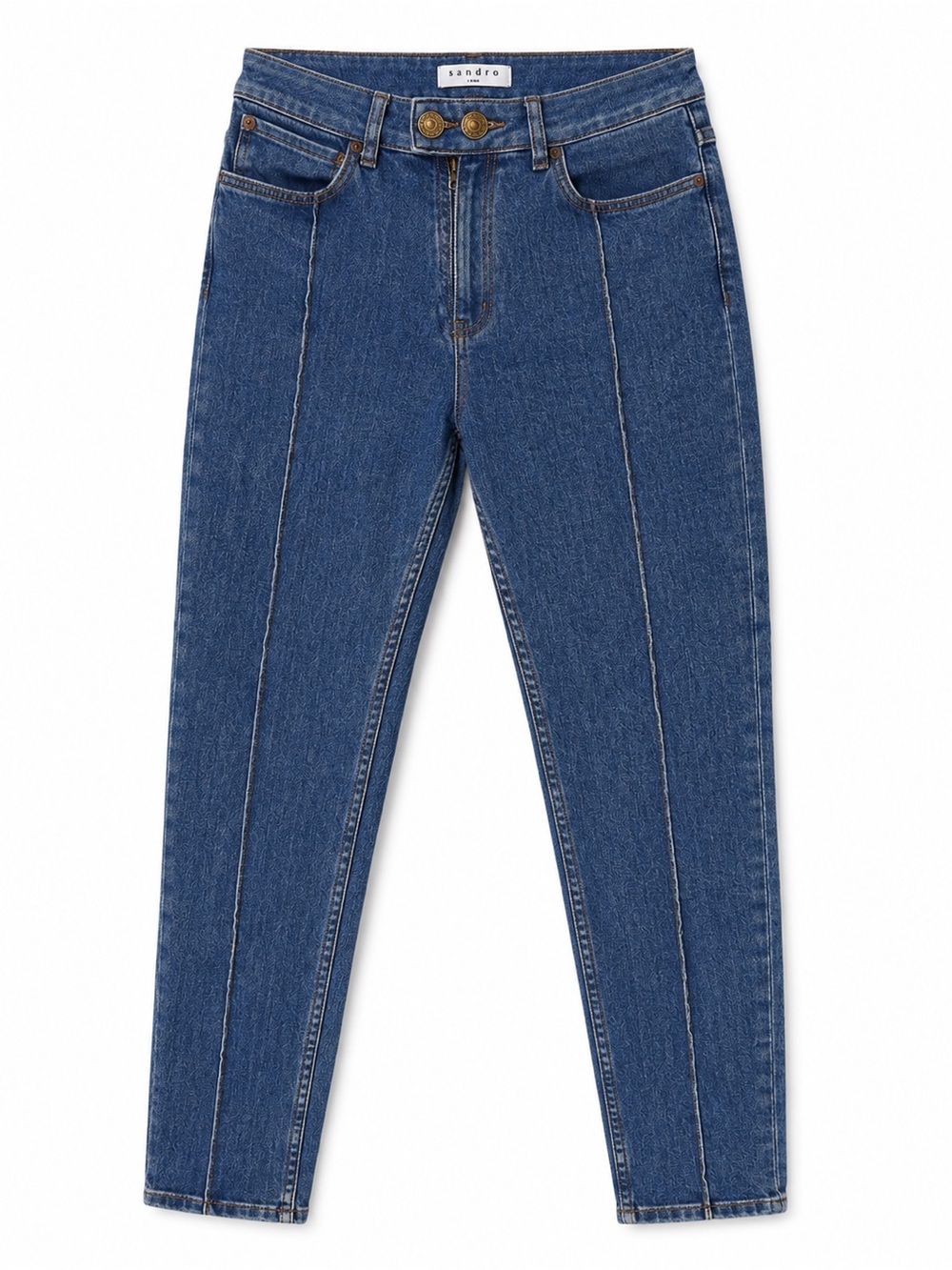 Sandro Slim High-Rise Dark Blue Skinny Jeans
